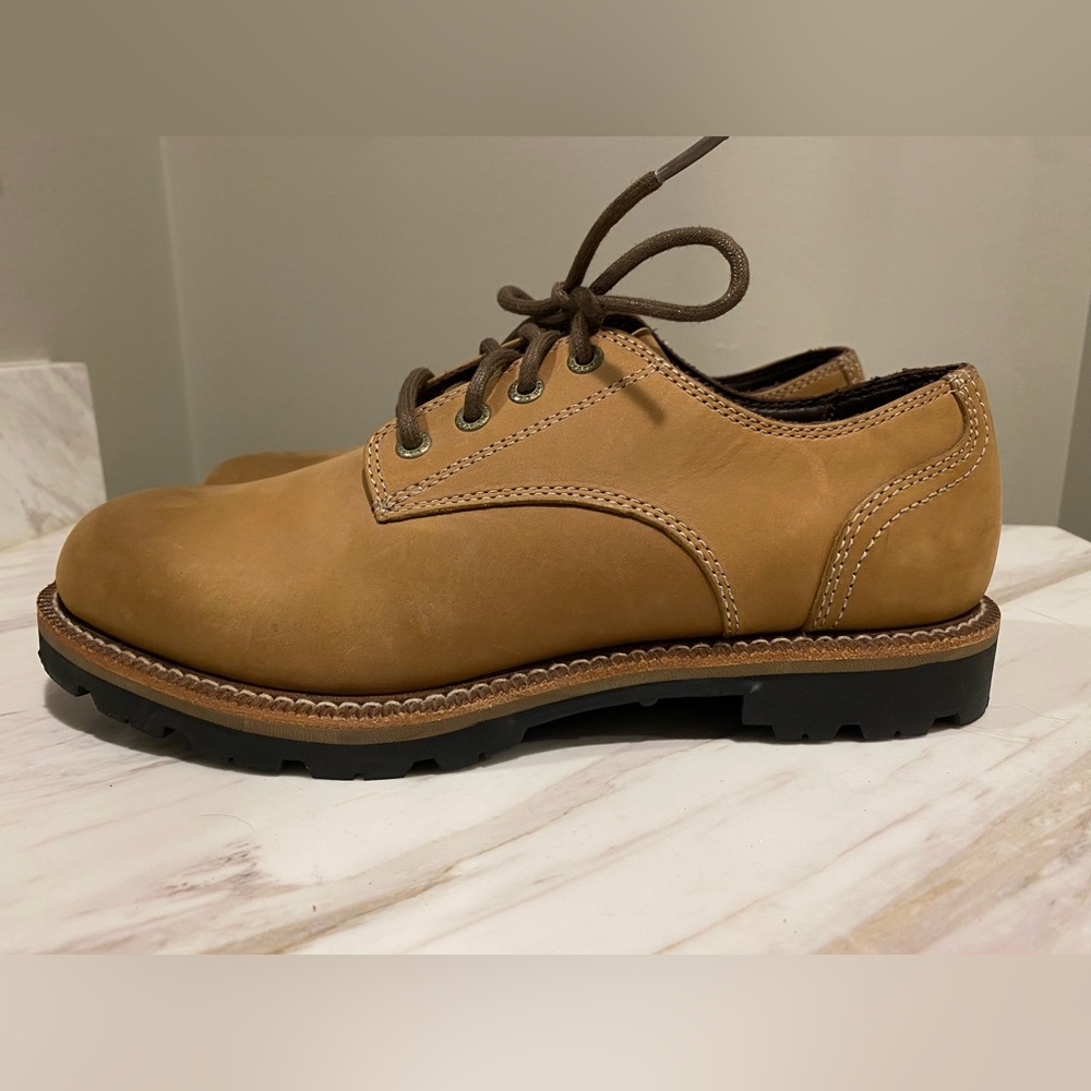 LL Bean Mens 7 Medium East Point Dress Oxfords 282578 Brown Suede Leather NWT - Picture 2 of 11